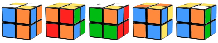 pretty 2x2 cube color patterns