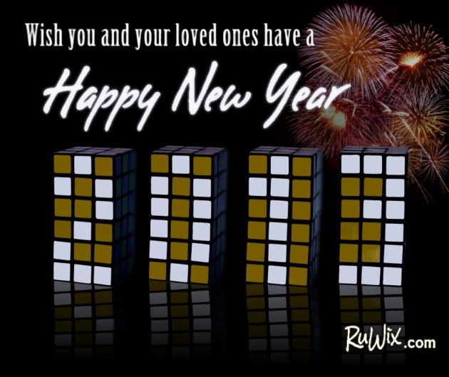 Happy New Year 2013 Rubik's Cubes