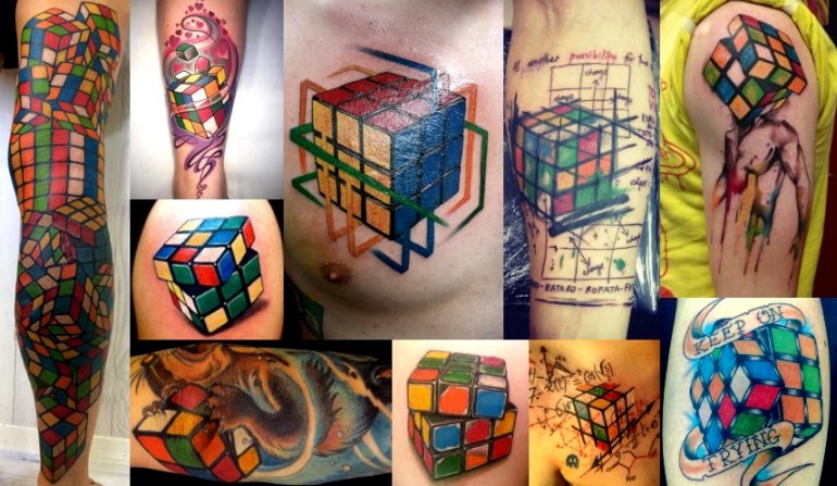 rubiks cube tattoos