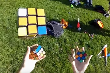 rubiks cube juggling