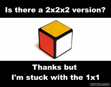 1x1x1 rubiks cube