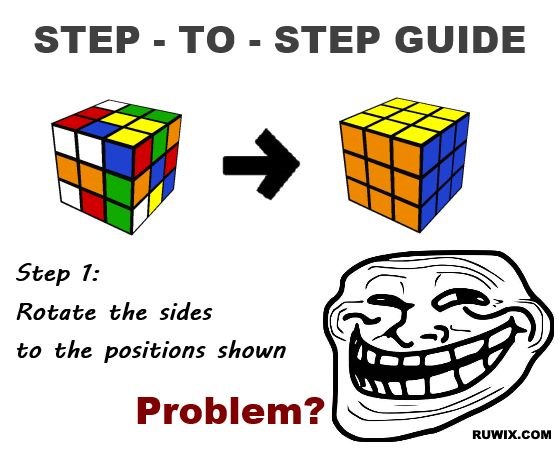 Solve the Rubix Cube in one step