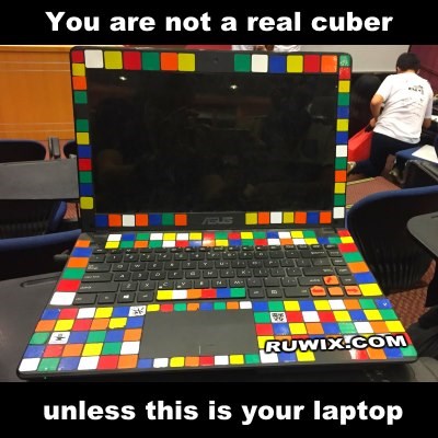 cuber laptop sticker