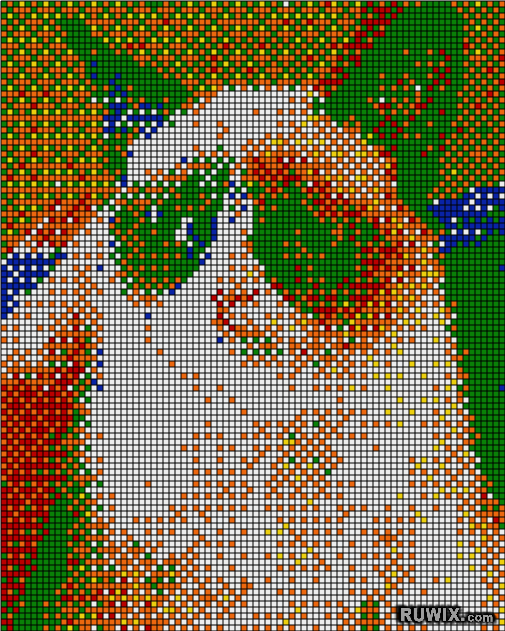 rubiks mosaic cat grumpy