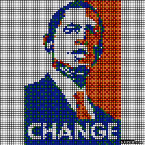 rubiks mosaic obama