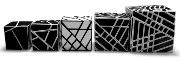 ghost cube variations from 2x2 to 7x7