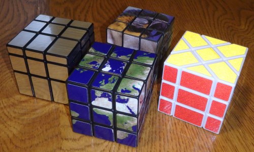Rubiks Cube Earth, Fisher and Mirror cube stickers