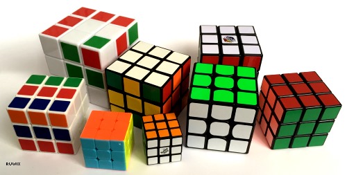 various Rubik's Cube sizes