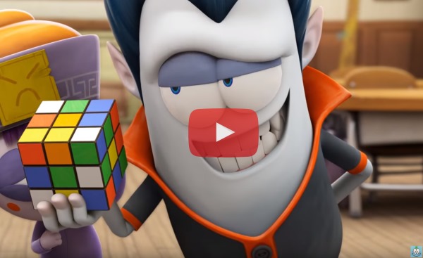 Cartoon with cubing monsters