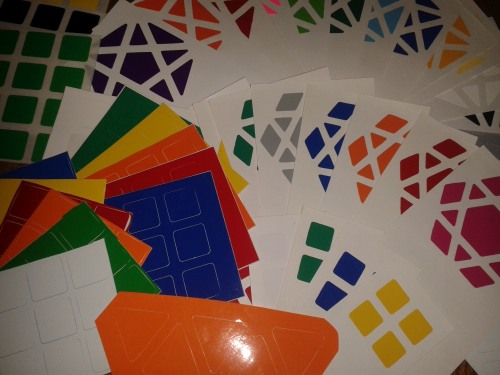 Vinyl Rubik's Cube puzzle stickers