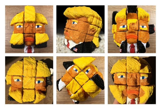 TOYOYO 3×3×3 Rubix Cube，Donald Trump Gifts Stress Relief Toys Trump Gag Gifts,Unique Gifts Puzzles