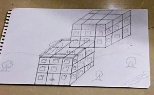 cube drawing