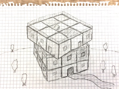 3x3 cube building design