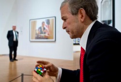 George W Bush politician Rubik's Cube