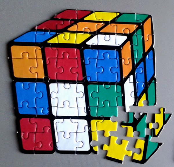 Rubiks cube jigsaw puzzle
