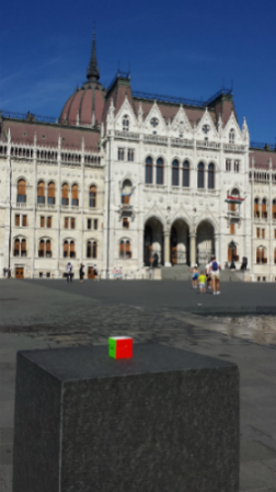 rubiks cube in budapest hungarian parliament