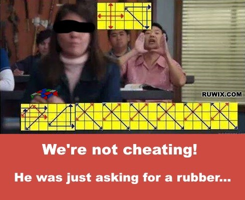exam cheating rubber