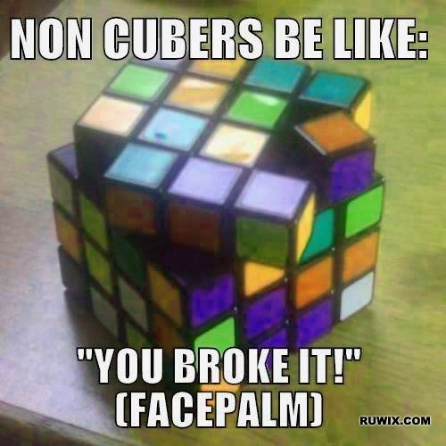 broken 4x4x4 Rubik's cube