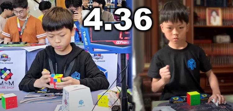 yiheng wang 4.36 rubiks cube record