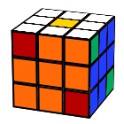 Opposite corners Rubik's pattern
