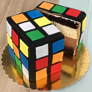 rubiks cube birthday cake