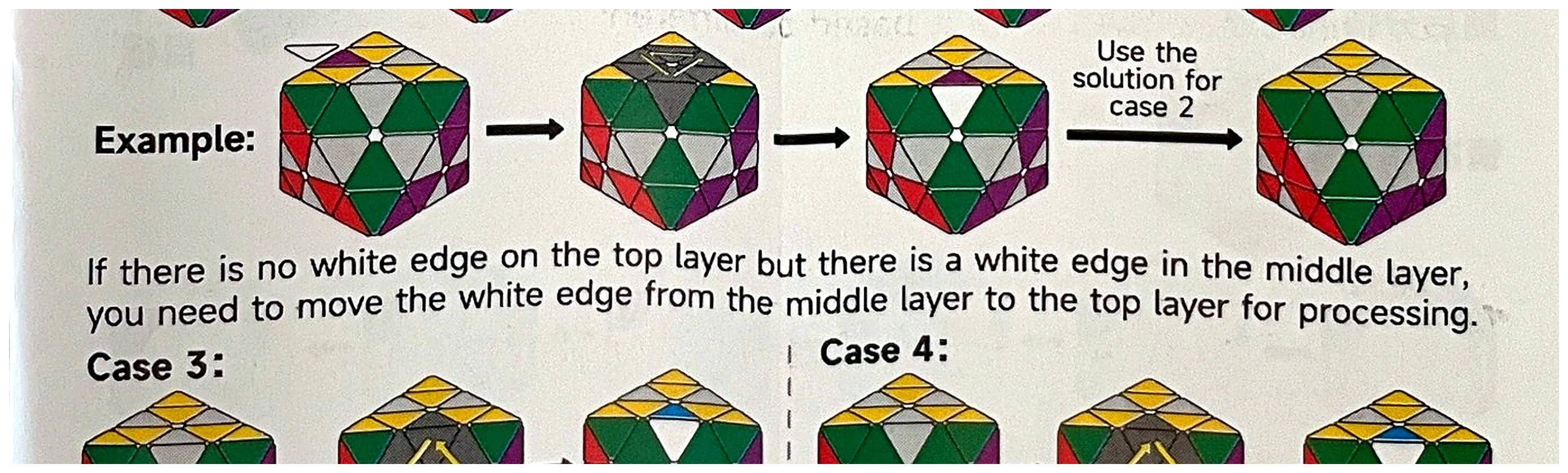 Step 3 cases 3 and 4 for extracting a white edge from the middle layer.